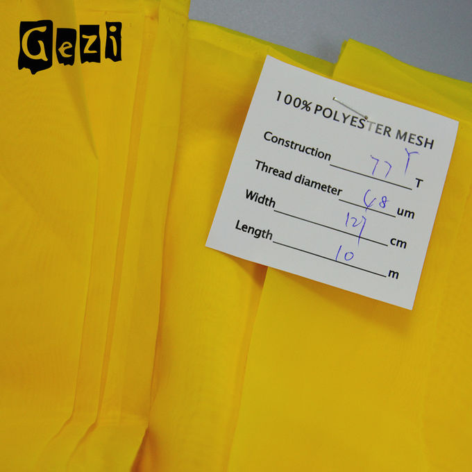 Maille d'impression de polyester de cartes électronique, tamis à mailles flexible du jaune 110