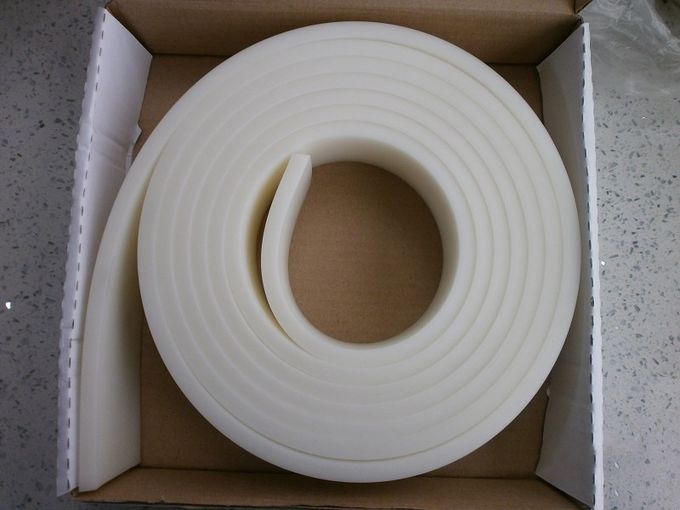 élasticité en caoutchouc de blanc de polyuréthane de racle d'écran en soie de textiles de 20mm