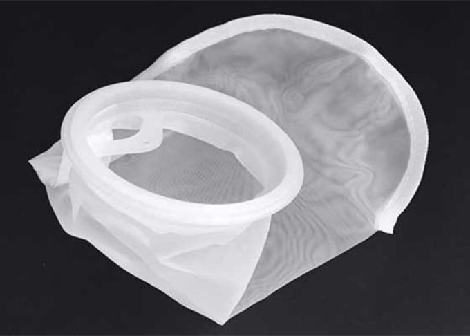 Le filtre liquide en nylon de sachet filtre de FDA cogne l'anneau en plastique 75 100 de 4 pouces maille de 150 microns